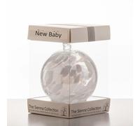 Sienna Glass 10cm Friendship Ball - New Baby Gift (Handmade Glass Keepsake)