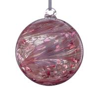 Hanging Glass Friendship Ball 10cm diameter , Pink