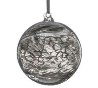 Sienna Glass 10cm Friendship Ball - Pastel Silver