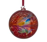 Sienna Glass 10cm Friendship Ball - Red