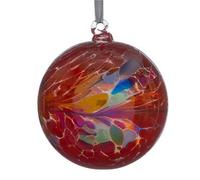 Sienna Glass 10Cm Friendship Ball Red/multi Colour