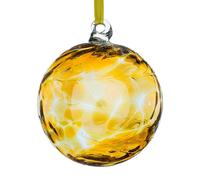 Sienna Glass 10cm Friendship Ball - Topaz
