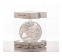 Sienna Glass 10Cm Friendship Ball Wedding White