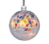 Sienna Glass 10cm Friendship Ball - White