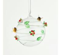 Sienna Glass 10cm Glass Globe - Wildlife Collection - Bumblebee (Handcrafted Glass Ornament)