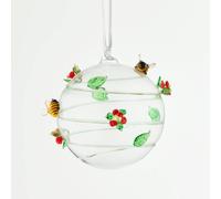 Sienna Glass 10Cm Glass Globe Wildlife Collection Bumblebee In Yellow Yellow One Size