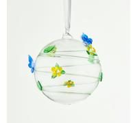 Sienna Glass 10cm Glass Globe - Wildlife Collection - Butterfly (Handcrafted Glass Ornament)