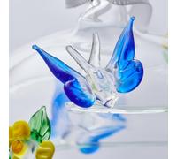 Sienna Glass 10Cm Glass Globe Wildlife Collection Butterfly In Blue Blue One Size