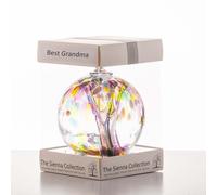 Sienna Glass 10cm Spirit Ball - Best Grandma - Multicoloured Pink