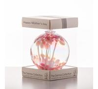 Sienna Glass 10cm Spirit Ball - Handcrafted Pastel Pink Mouth-Blown Glass Ornament - Unique Gift Boxed Decoration for Mother's Day, Windows, Gardens, Memorials, Birthdays, Anniversaries, Home Decor
