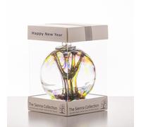 Sienna Glass 10cm Spirit Ball - Happy New Year