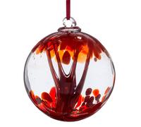 Sienna Glass Spirit Ball, Red, 10CM