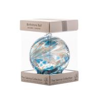 Sienna Glass 10cm Turquoise Birthstone Friendship Ball - Handcrafted Mouth-Blown Glass Ornament - Gift Boxed Decoration for Birthdays, Weddings, Anniversaries, Windows, Gardens, Memorials, Home Decor