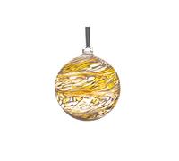 Sienna Glass 10cm Wedding Friendship Ball - Handcrafted Mouth-Blown Gold Glass Ornament - Gift Boxed Decoration for Weddings, Anniversaries, Windows, Gardens, Memorials, Home Decor