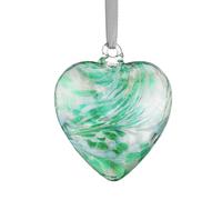 Sienna Glass 12cm Friendship Heart - Green