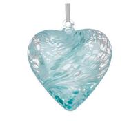 Sienna Glass 12Cm Friendship Heart Pastel Blue