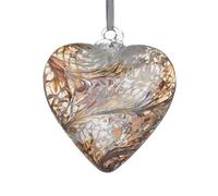 Sienna Glass 12Cm Friendship Heart Pastel Gold
