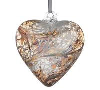 12cm Friendship Heart Pastel Gold Sienna Glass Gold One Size