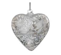 Sienna Glass 12Cm Friendship Heart Pastel Silver Silver