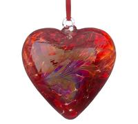 Sienna Glass 12cm Friendship Heart - Red
