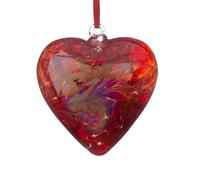 Sienna Glass 12Cm Friendship Heart Red In White White