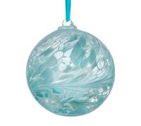 Large Glass Hanging Friendship Ball 15cm diameter Pale Blue