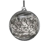 Sienna Glass 15cm Friendship Ball - Pastel Silver