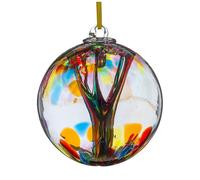 15cm Spirit Ball Multicoloured Sienna Glass Dark Red One Size