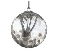 Sienna Glass 15cm Spirit Ball - Pastel Silver