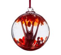 15cm Spirit Ball Red Sienna Glass Dark Red One Size