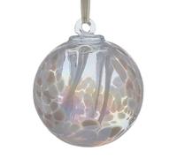 Sienna Glass 15cm Spirit Ball - White