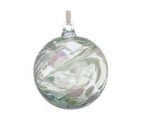 Sienna Glass 30th Wedding Anniversary Friendship Ball - 10cm Handcrafted Pearl Glass Ornament with Ribbon - Unique Gift for Pearl Anniversary Celebrations