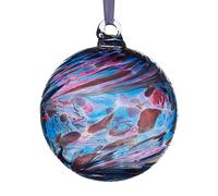 Sienna Glass 8cm Friendship Ball - Blue & Pink