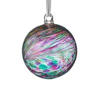 8cm Friendship Ball Multicoloured Turquoise Sienna Glass Red One Size
