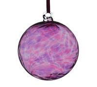 Hanging Glass Friendship Ball, 8cm, purple and pink