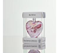 Sienna Glass 8cm Friendship Heart Be Mine Pastel Pink Sienna Glass Pink