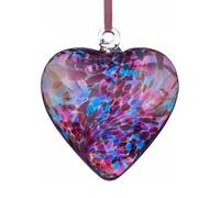Sienna Glass 8Cm Friendship Heart Blue & Pink