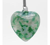 Sienna Glass 8Cm Friendship Heart Green In Light Green Light Green