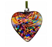 Sienna Glass 8Cm Friendship Heart Multicoloured Ornament