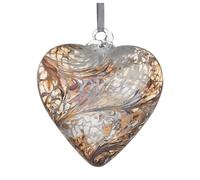 Sienna Glass 8Cm Friendship Heart Pastel Gold Gold