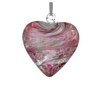 Sienna Glass 8Cm Friendship Heart Pastel Pink