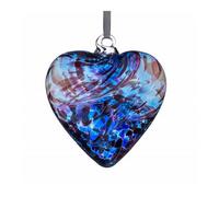 Sienna Glass 8Cm Friendship Heart Purple & Blue