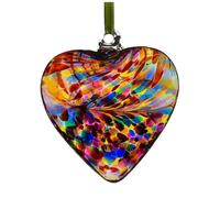 Sienna Glass 8Cm Friendship Heart Sending Hugs Multicoloured In Dark Red Dark Red