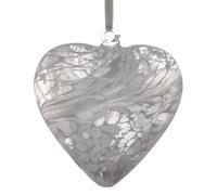Sienna Glass Small Glass Friendship Heart-White, 9 x 9 x 12 cm