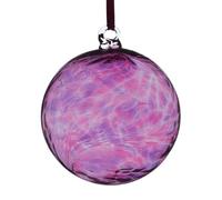 Sienna Glass 8cm Purple & Pink Friendship Ball - Handcrafted Glass Ornament - Gift Boxed Hanging Decoration - Unique Handmade Keepsake for Birthdays, Home, Garden