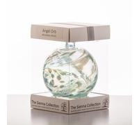 Sienna Glass Angel Orb - Archangel Raguel - Aquamarine