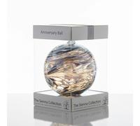 Sienna Glass 10cm Friendship Ball Wedding Anniversary Pastel Silver