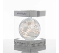 Sienna Glass Anniversary Gift Friendship Ball - White
