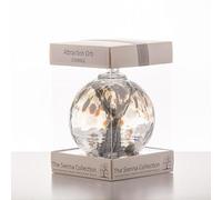 Sienna Glass Attraction Orb - 10cm Handcrafted Courage Glass Ornament with Ribbon - Unique Decorative Gift for Home or Garden