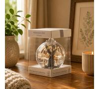 Sienna Glass Attraction Orb - 10cm Handcrafted Mouth-Blown Glass Ornament - Courage - Hanging Window Decoration - Keepsake Gift Boxed with Ribbon